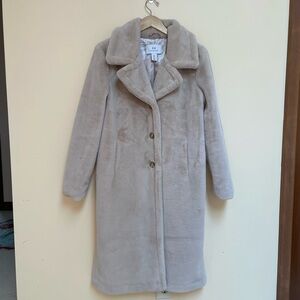 Halston Light Brown Faux Fur Coat